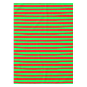 Red and Green Stripes Design Tablecloth