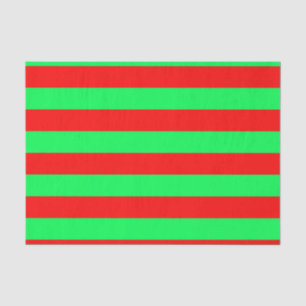Red and Green Stripes Design Tissue Paper