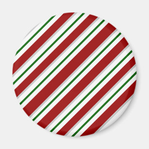 Red and Green Stripes Magnet