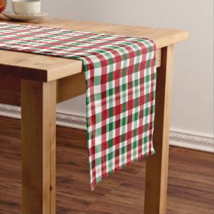 Red and Green Stripes  Medium Table Runner