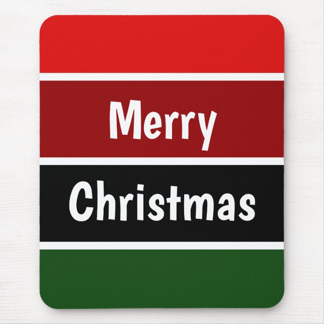 Red And Green Stripes Mouse Pad (Front)