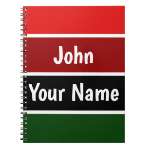 Red And Green Stripes Notebook