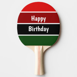 Red And Green Stripes Ping Pong Paddle