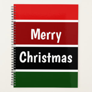 Red And Green Stripes Planner