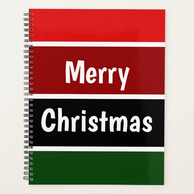 Red And Green Stripes Planner (Front)