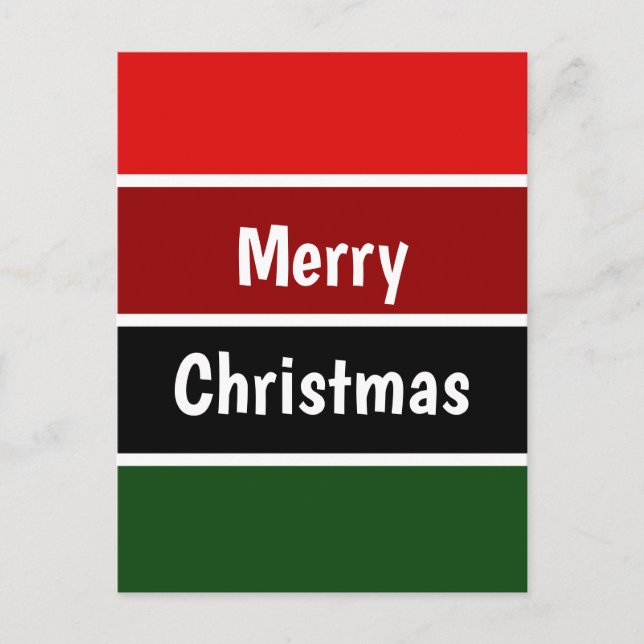 Red And Green Stripes Postcard (Front)