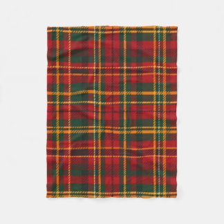 Red and Green Tartan Plaid Pattern Fleece Blanket