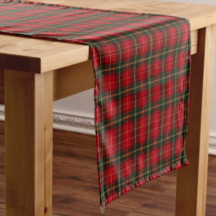 Red and Green Tartan Short Table Runner