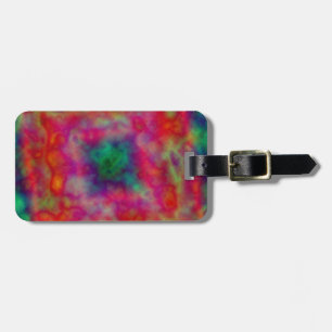 Red And Green Tie Dye Luggage Tag