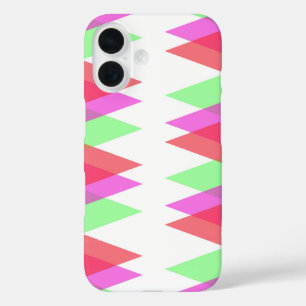 Red and green triangles iPhone 16 case