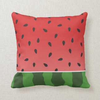Red and Green Watermelon Throw Pillow