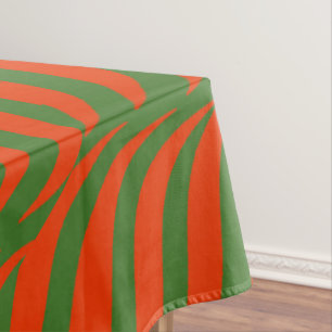 Red and Green Waves Tablecloth