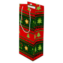 Red And Green Winte Gift Bag