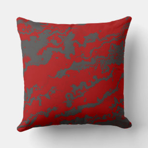 Red and Grey abstract Cushion