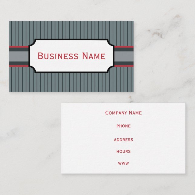 Red and Grey Business Card (Front/Back)