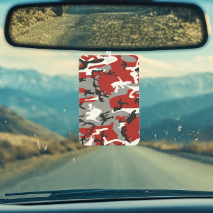 Red and Grey Camouflage, Military, Army Car Air Freshener