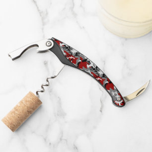Red and Grey Camouflage, Military, Army Corkscrew