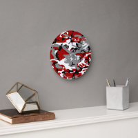 Red and Grey Camouflage, Military, Army