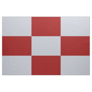 Red and Grey Chequered Rectangles Fabric
