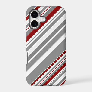 Red and grey diagonal stripes seamless graphic
