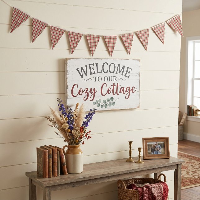 Red and grey farm style plaid bunting  (Creator Uploaded)