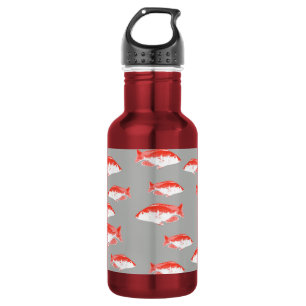 Red and grey fish 532 ml water bottle