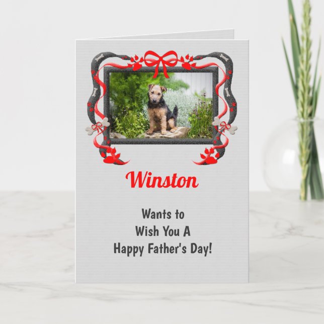 Red and Grey From the Dog Father's Day Card (Front)