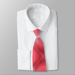 Red and grey plaid grunge tie