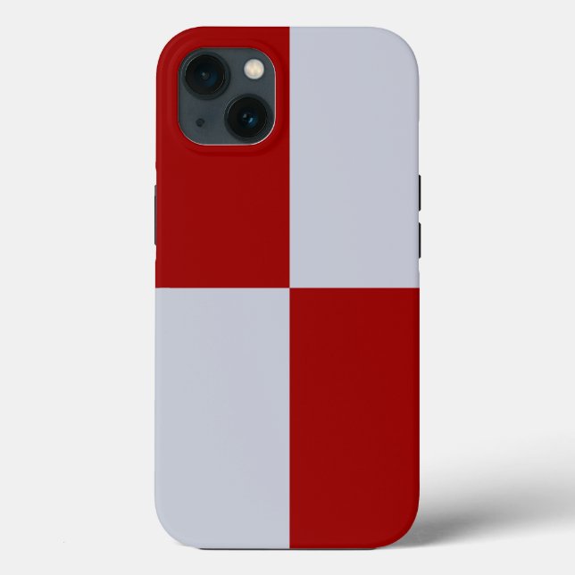 Red and Grey Rectangles Case-Mate iPhone Case (Back)