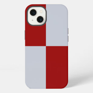 Red and Grey Rectangles iPhone 13 Case