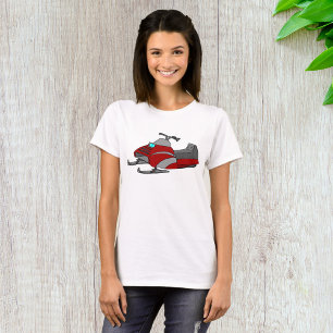 Red and Grey Snowmobile T-Shirt