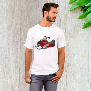 Red and Grey Snowmobile T-Shirt