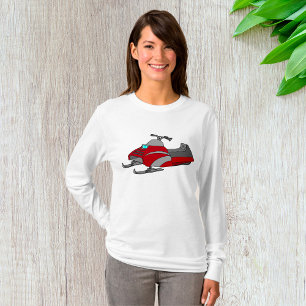 Red and Grey Snowmobile T-Shirt