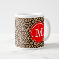 Red and Leopard Print Custom Monogram