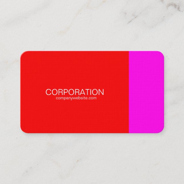 Red and magenta classy business cards (Front)