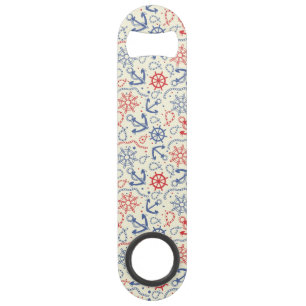 Red and navy background with anchor