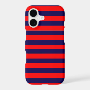 Red and Navy Blue Nautical Stripes 