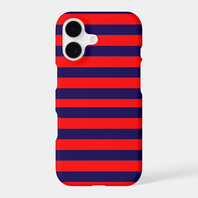 Red and Navy Blue Nautical Stripes  (Back)