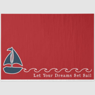 Red and Navy Nautical Series Design 3 Tissue Paper