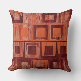 red and orange abstract cushion
