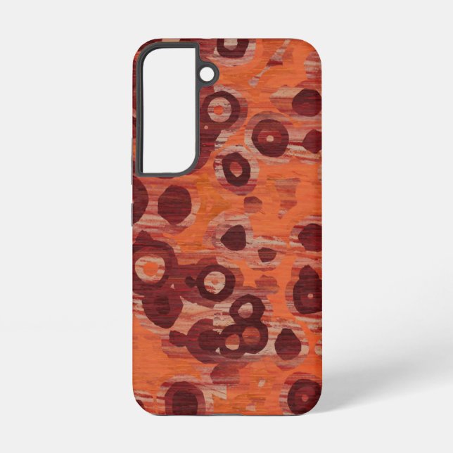 red and orange abstract samsung galaxy s22 case (Back)