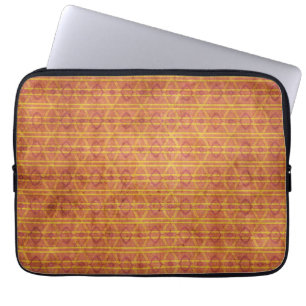 Red and Orange Aztec Pattern Laptop Sleeve