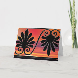 Red and Orange Border Greeting Card