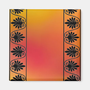 Red and Orange Border Magnet