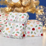 Red and Orange Flowers with Foliage Pattern Wrapping Paper<br><div class="desc">This beautiful and elegant wrapping paper is versatile and can be used for giving gifts or art and craft projects. It is ideal for any occasion such as birthdays,  weddings,  bridal showers,  baby showers,  anniversaries or general gifts. The design features watercolor red,  pink and orange roses with foliage.</div>