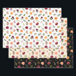Red and Orange Flowers with Foliage Pattern Wrapping Paper Sheet<br><div class="desc">These beautiful and elegant wrapping paper sheets are versatile and can be used for giving gifts or art and craft projects. They are ideal for any occasion such as birthdays,  weddings,  bridal showers,  baby showers,  anniversaries or general gifts. The design features watercolor burgundy red and orange flowers with foliage.</div>