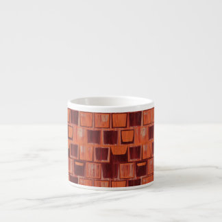 Red and Orange Geometric Espresso Cup