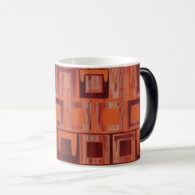Red and Orange Geometric Magic Mug (Front Right)