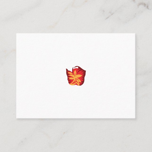 red and orange illustration Design Place Card (Front)