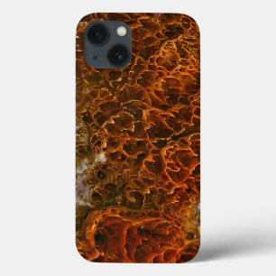 RED AND ORANGE MINERAL DEPOSITS IN A VOLCANIC POOL iPhone 13 CASE
